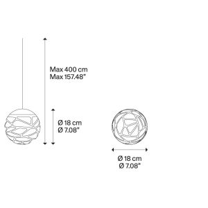 Lodes LED-Einzelpendel KELLY CLUSTER SPHERE 14710