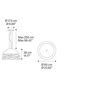 Lodes Pendelleuchte KELLY DOME champagner 14126 4500 champagner