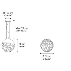 Lodes Pendelleuchte KELLY SPHERE weiß 14122 weiß