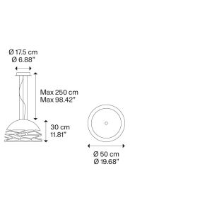 Lodes Pendelleuchte KELLY DOME champagner 14126 4500 champagner