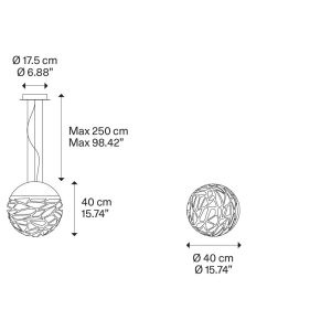 Lodes Pendelleuchte KELLY SPHERE weiß 14122 weiß