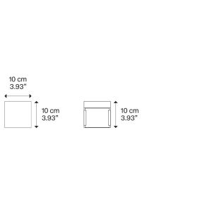 Lodes LED-Wandleuchte LASER 10x10cm champagner 03652 45