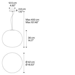 Lodes Pendelleuchte VOLUM 42cm 18720 1200