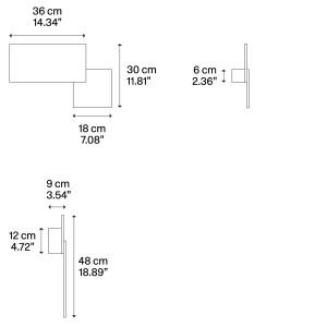 Lodes LED-Wand-/Deckenaußenleuchte PUZZLE OUTDOOR SQUARE-RECTANGLE 14694