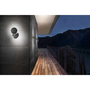 Lodes LED-Wandaußenleuchte PUZZLE DOUBLE ROUND OUTDOOR weiß/anthrazit 15992