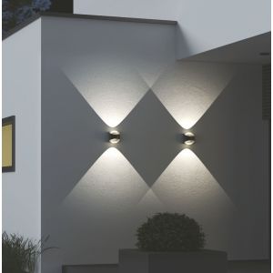 LOOM Design LED-Wandaußenleuchte SAGA Schwarz 830-002