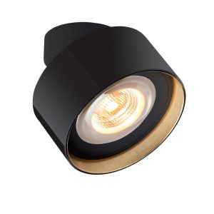 LED-Spot LUXX GLAS schwarz/Blattgold (dim-to-warm)