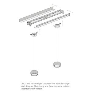 Oligo GRACE LED-3er-Pendelleuchte