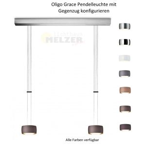 Oligo LED-2er-Pendelleuchte GRACE mit Gegenzug