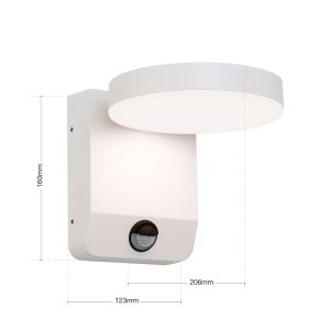 orion LED-Wandaußenleuchte HENDRYK 16 cm mit sensor AL 11-1211 weiß/Sensor