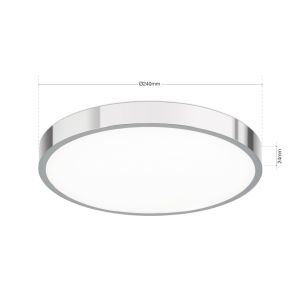 Orion LED-Wand-/Deckenleuchte BULLY 24cm Chrom DL 7-657/24 chrom 