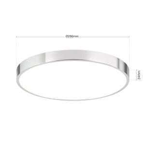 Orion LED-Wand-/Deckenleuchte BULLY 28cm Chrom DL 7-657/28 chrom