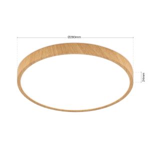 Orion LED-Wand-/Deckenleuchte BULLY 28cm Holz DL 7-657/28 Holz