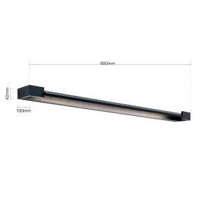 orion- LED-Spiegelleuchte MARILYN 90cm schwarz Soff 3-481 schwarz