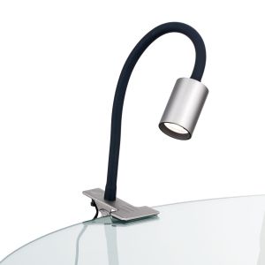 Orion LED-Klemmleuchte KURT Nickel matt Str 10-489 satin