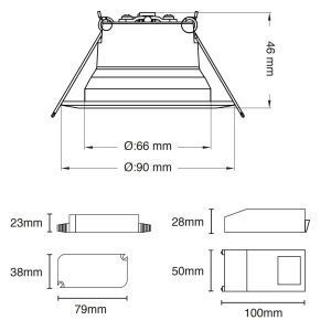 SLC LED-Einbaustrahler ONE 360°