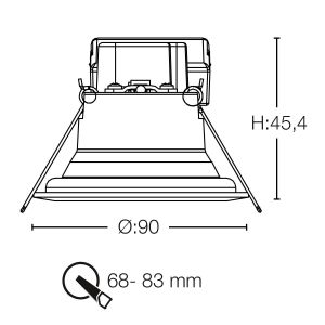 SLC LED-Einbaustrahler ONE 360°