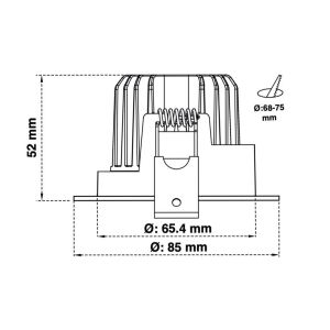 TLG SLC LED-Einbaustrahler ONE PRO schwarz/weiß 3000K/4000K SLC119