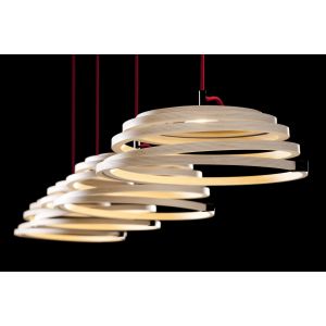 Secto Design LED-Pendelleuchte ASPIRO 8000 Birke (rotes Kabel)