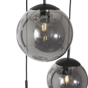Steinhauer Lighting Pendelleuchte BOLLIQUE Schwarz 5-flammig 2730ZW