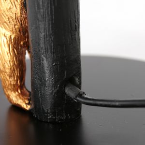 Steinhauer Lighting Tischleuchte ANIMAUX Gold Schwarz 20 cm 8235ZW