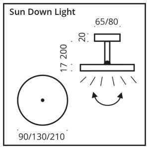 Top Light SUN Down-Light LED-Deckenleuchte