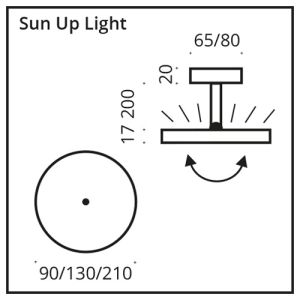 Top Light SUN Up-Light LED-Deckenleuchte