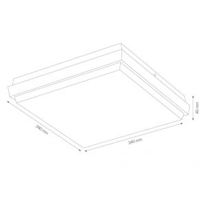 LCD Wand- und Deckenleuchte LED 5061