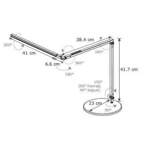 Koncept Z-Bar LED-Tischleuchte silber KZ3SW