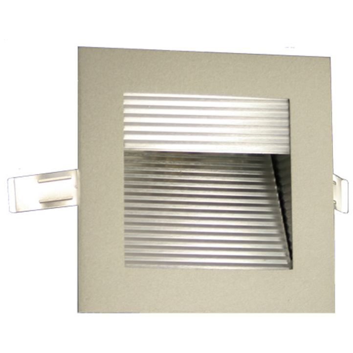 Mobilux LED-Wandeinbauleuchte MOW 3000K silber satiniert, satiniertes Glas Mobilux LED-Wandeinbauleuchte MOW 3000K silber satiniert, satiniertes Glas