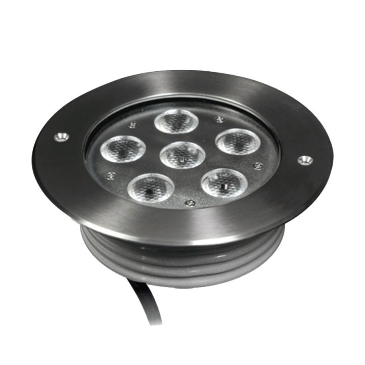 Mobilux LED-Bodeneinbaustrahler IP67 R240V 6x3W 45° 3000K silber