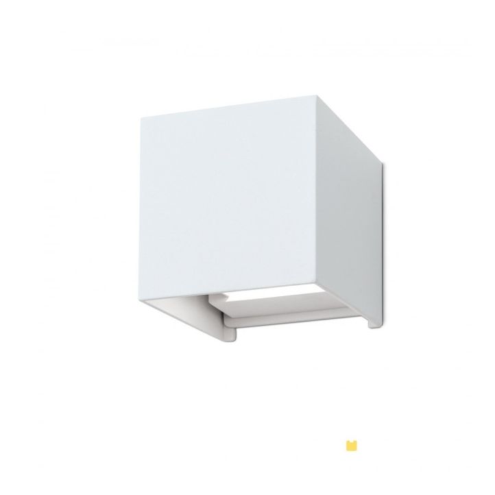 Hausmarke LED-Wandaußenleuchte CUBE AL 11-1192 weiß Hausmarke LED-Wandaußenleuchte CUBE AL 11-1192 weiß