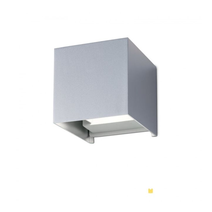 Hausmarke LED-Wandaußenleuchte CUBE AL 11-1192 Alu