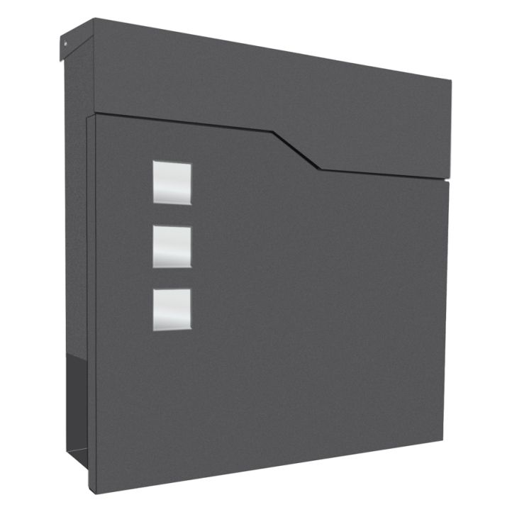 	LCD Briefkasten mit Zeitungsfach Graphit 3039