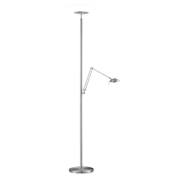 GKS Knapstein LED-Deckenfluter ALMA (mit Lesearm) Nickel matt/Opalglas weiß 41.962.05 GKS Knapstein LED-Deckenfluter ALMA (mit Lesearm) Nickel matt/Opalglas weiß 41.962.05