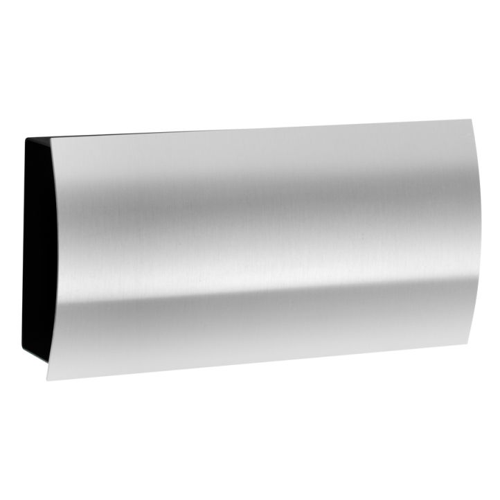 CMD Zeitungsfach 8x31x40cm; Blende: Edelstahl; Korpus: Schwarz 50