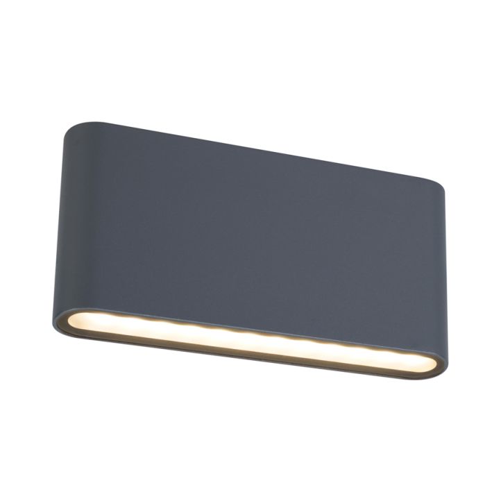 LCD LED-Wandaußenleuchte Up & Down 9x18cm Graphit 5180