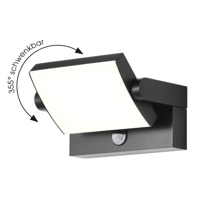 CMD LED-Wandaußenleuchte 9081 mit Infrarotsensor Anthrazit CCT Switch CMD LED-Wandaußenleuchte 9081 mit Infrarotsensor Anthrazit CCT Switch