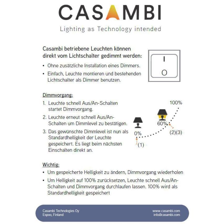 Casambi Bluetooth-Dimmer (für LED-Band) Casambi Bluetooth-Dimmer (für LED-Band)