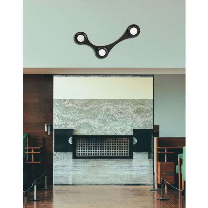 Cattaneo LED-Wand-/Deckenleuchte Infinito Ceiling-Wall 53 cm Schwarz 875/55 PA-Matt Black Cattaneo LED-Wand-/Deckenleuchte Infinito Ceiling-Wall 53 cm Schwarz 875/55 PA-Matt Black