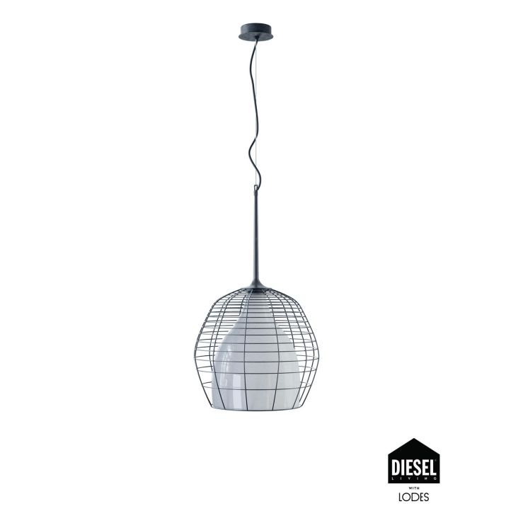 Diesel Pendelleuchte CAGE schwarz/weiß 45cm 501007 Diesel Pendelleuchte CAGE schwarz/weiß 45cm 501007
