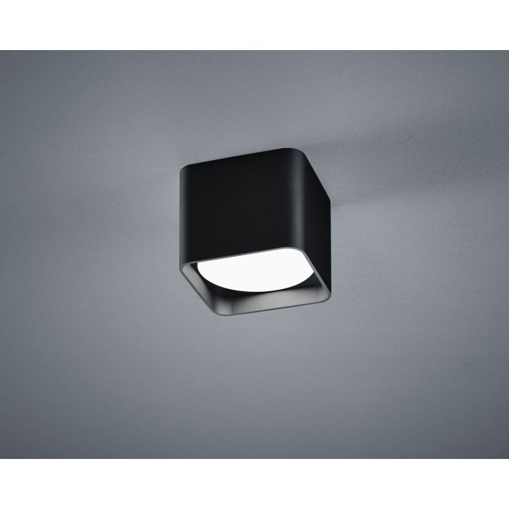 Helestra LED-Deckenleuchte DORA eckig Schwarz matt 15/1805.22