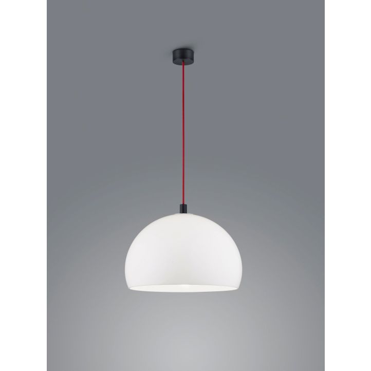 Helestra Pendelleuchte DORO Schwarz matt/rot Weiß 40 cm 16/2340.75/5045 Helestra Pendelleuchte DORO Schwarz matt/rot Weiß 40 cm 16/2340.75/5045