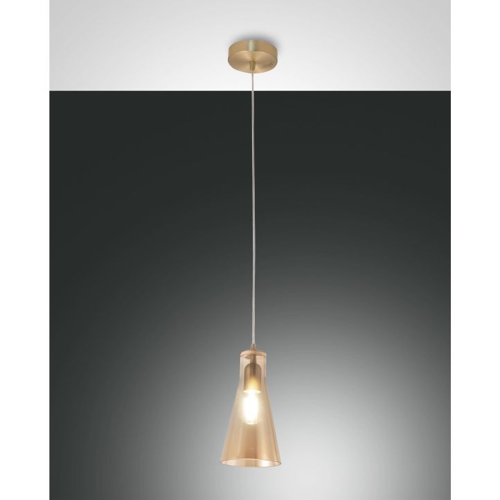 Fabas Luce Pendelleuchte DAFNE Messing/amber 3596-40-125 Fabas Luce Pendelleuchte DAFNE Messing/amber 3596-40-125