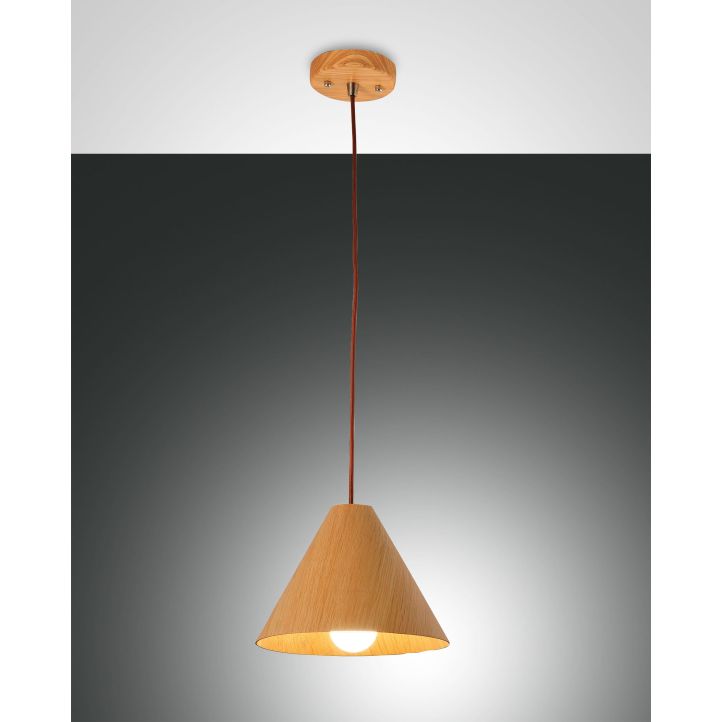 Fabas Luce Pendelleuchte ESINO 25cm Eiche 3630-40-215 Fabas Luce Pendelleuchte ESINO 25cm Eiche 3630-40-215