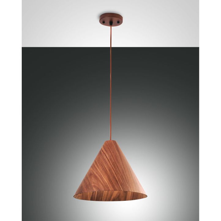 Fabas Luce Pendelleuchte ESINO 33cm Walnuss 3630-45-130 Fabas Luce Pendelleuchte ESINO 33cm Walnuss 3630-45-130