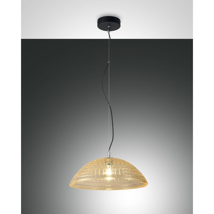 Fabas Luce Pendelleuchte DIAMOND schwarz/amber 3635-40-125 Fabas Luce Pendelleuchte DIAMOND schwarz/amber 3635-40-125