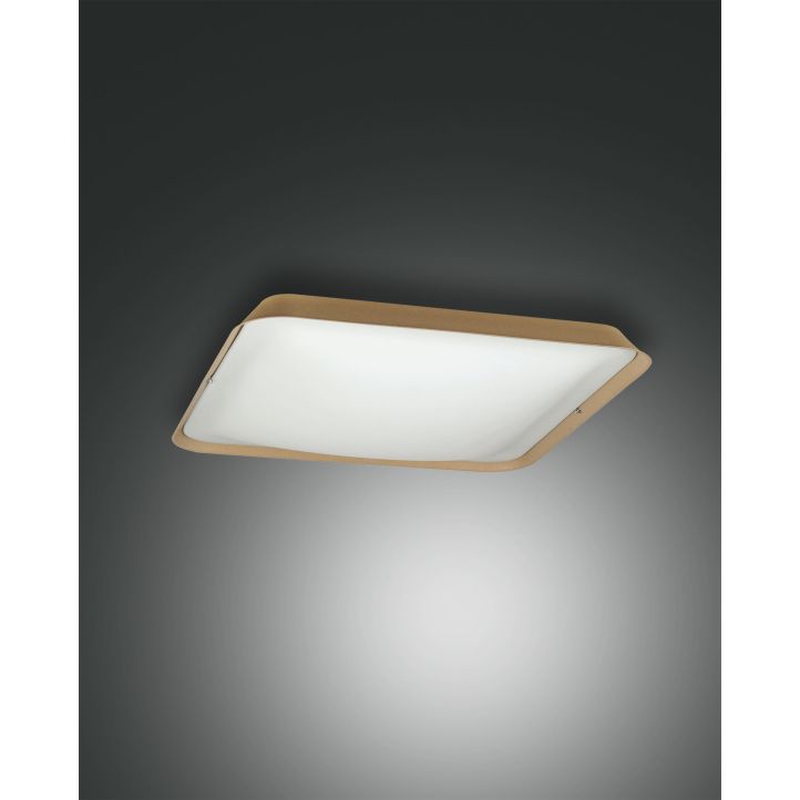 Fabas Luce LED-Deckenleuchte HUGO 25x25cm sand 3645-61-355