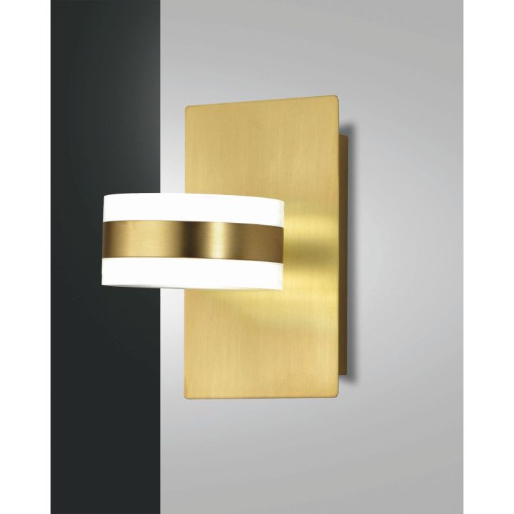 Fabas Luce LED-Wandleuchte DUNK Messing satiniert 3239-21-119 Fabas Luce LED-Wandleuchte DUNK Messing satiniert 3239-21-119