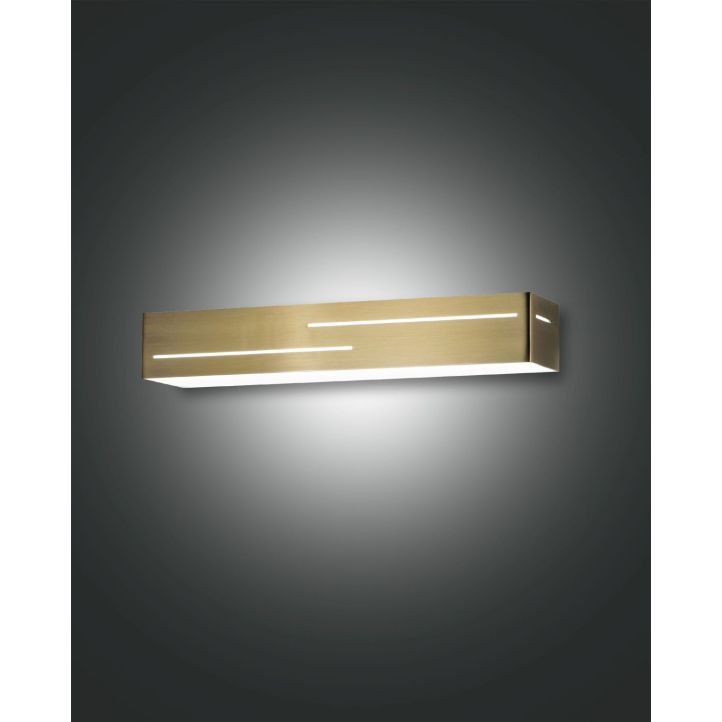 Fabas Luce LED-Wandleuchte BANNY Messing satiniert 31 cm 3618-21-119